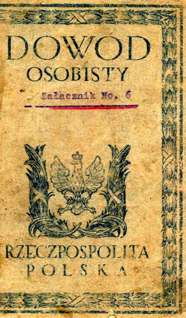 KKE 5929-1.jpg - Dok. Dowód Osobisty Leopolda Kleofasa Paszkowskiego (ur. 28 IX 1978 r. syn Jana i Olimpi), Łuck, 25 V 1923 r.